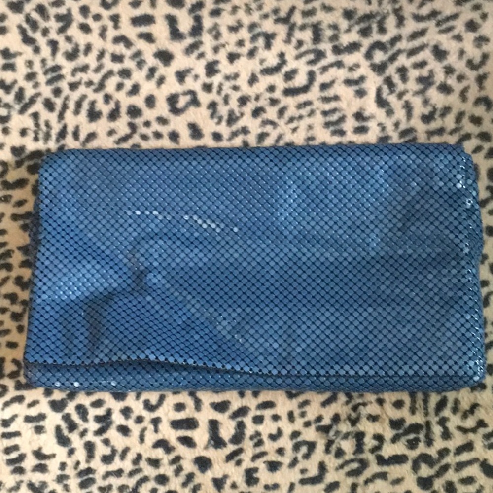 French Connection blue clutch